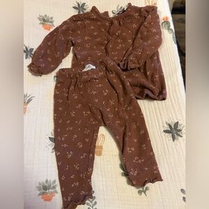 Zara Baby Outfit with Floral Accents